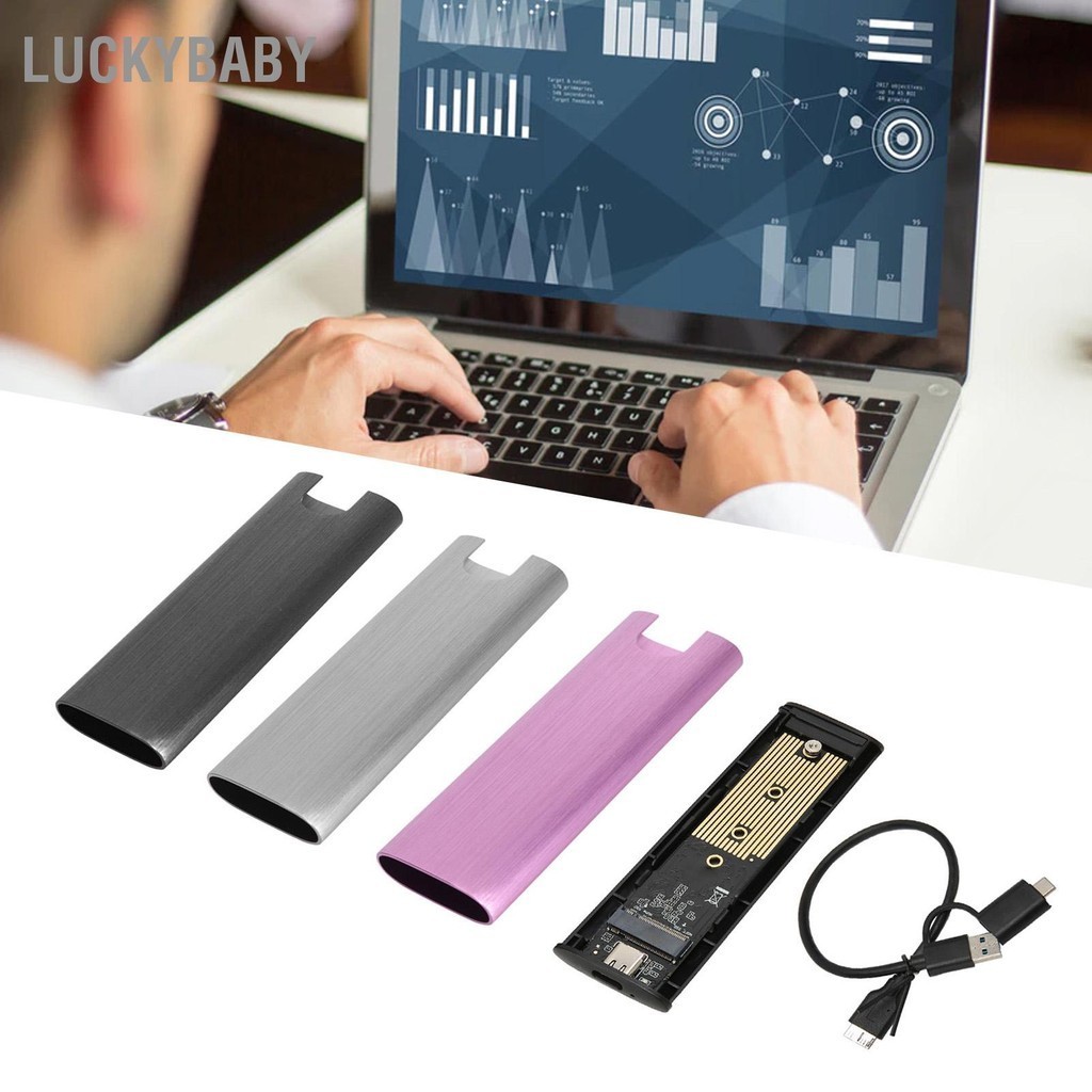 LUCKYBABY Vỏ SSD M.2 Nvme PCIE NGFF SATA USB 3.2 Gen 2 10Gbps Di Động Hợp Kim Nhôm Ổ Cứng Thể Rắn Bên Ngoài
