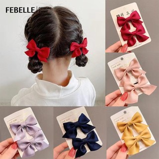 2 cái / bộ trẻ em nơ kẹp tóc nhiều màu dễ thương vải nơ kẹp tóc phụ kiện tóc mũ