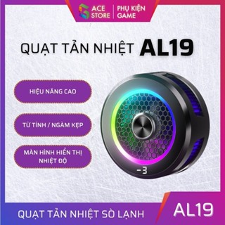 Quạt tản nhiệt điện thoại AL19 sò lạnh từ tính màn hình hiển thị nhiệt độ Led RGB Gaming