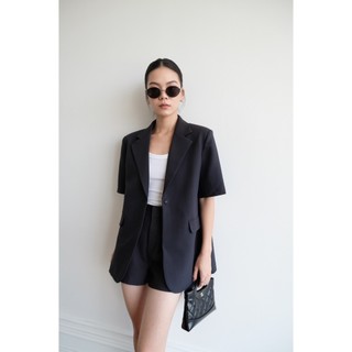 RUBIES Luna Blazer - Áo Khoác Blazer Nữ Dáng Suông Tay Ngắn