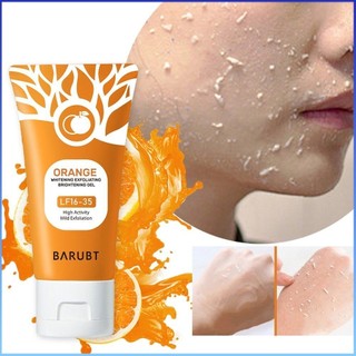 ⚡⚡COD Barubt Orange Enzyme Gel tẩy tế bào chết Làm trắng da Làm sạch sâu Dưỡng ẩm Làm sáng tông màu da Gel tẩy tế bào chết dưỡng ẩm nhẹ Loại bỏ mụn đầu đen Đổi mới tẩy tế bào chết Gel