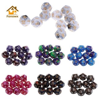 [Viocee] 10 miếng xúc xắc 12 mặt D12 xúc xắc đa diện cho trò chơi bàn tiệc rồng và trò chơi trên bàn tiệc