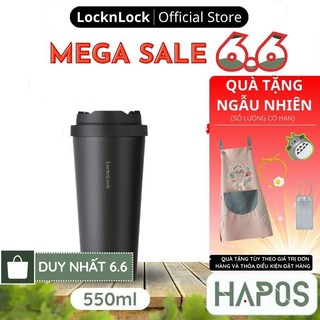 Bình giữ nhiệt LocknLock 550ml LHC3249 Đen Chính hãng, mở nắp một chạm Tumbler, giữ nóng lạnh lâu - HAPOS OFFICIAL