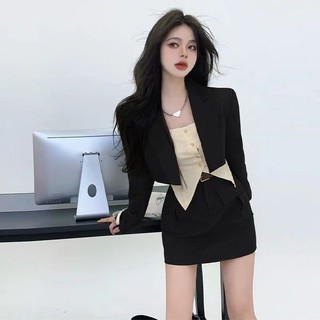 Set Đồ Nữ Hot Girl Phong Cách Gợi Cảm Ngọt Ngào Mát Mẻ Bộ Đồ Kiểu Tây Mẫu Mới Áo Sơ Mi Chân Váy