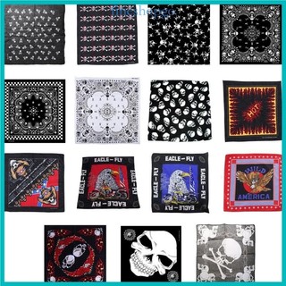Fine Hip Hop Skull Bandana Khăn quàng cổ tay quấn cho đầu Khăn quàng cổ vuông Khăn tay