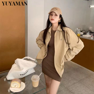 Yuyamansuxi Áo sơ mi thô tay phong cách Hàn Quốc Đồ mùa thu dành cho nữ GM2460T2L