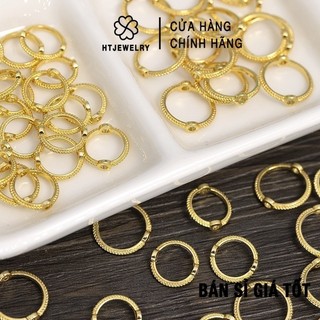 Charm khung đá bọc hạt htjewelry hình tròn pl231