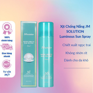 Xịt Chống Nắng JM SOLUTION Luminous Sun Spray Cấp nước, dưỡng ẩm, không nhờn rít 180ml SPF 50+ PA++++ Fuhocometics