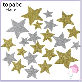 Top 200 Miếng Dán Bọt Ngôi Sao Lấp Lánh, Hình Ngôi Sao 4 Kích Cỡ, 5.5cm + 4.5cm + 3.5cm + 2.5cm Miếng Dán Bọt Lấp Lánh, Giấy Dính Thủ Công DIY Nhãn Dán Tự Dính Người Lớn Và Chlidren