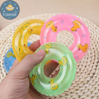 Plumhome 5 Cái / bộ Trẻ Em Floag Đồ Chơi Tắm Bơi Nhẫn Cao Su Vịt Vàng.