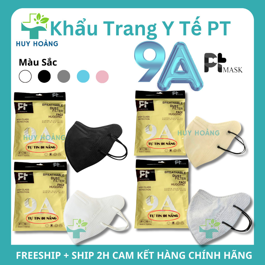 Khẩu Trang 9A Phương Tuyến chống nắng, khẩu trang 9A PT Mask 5 lớp dày dặn chống tia UV chính hãng