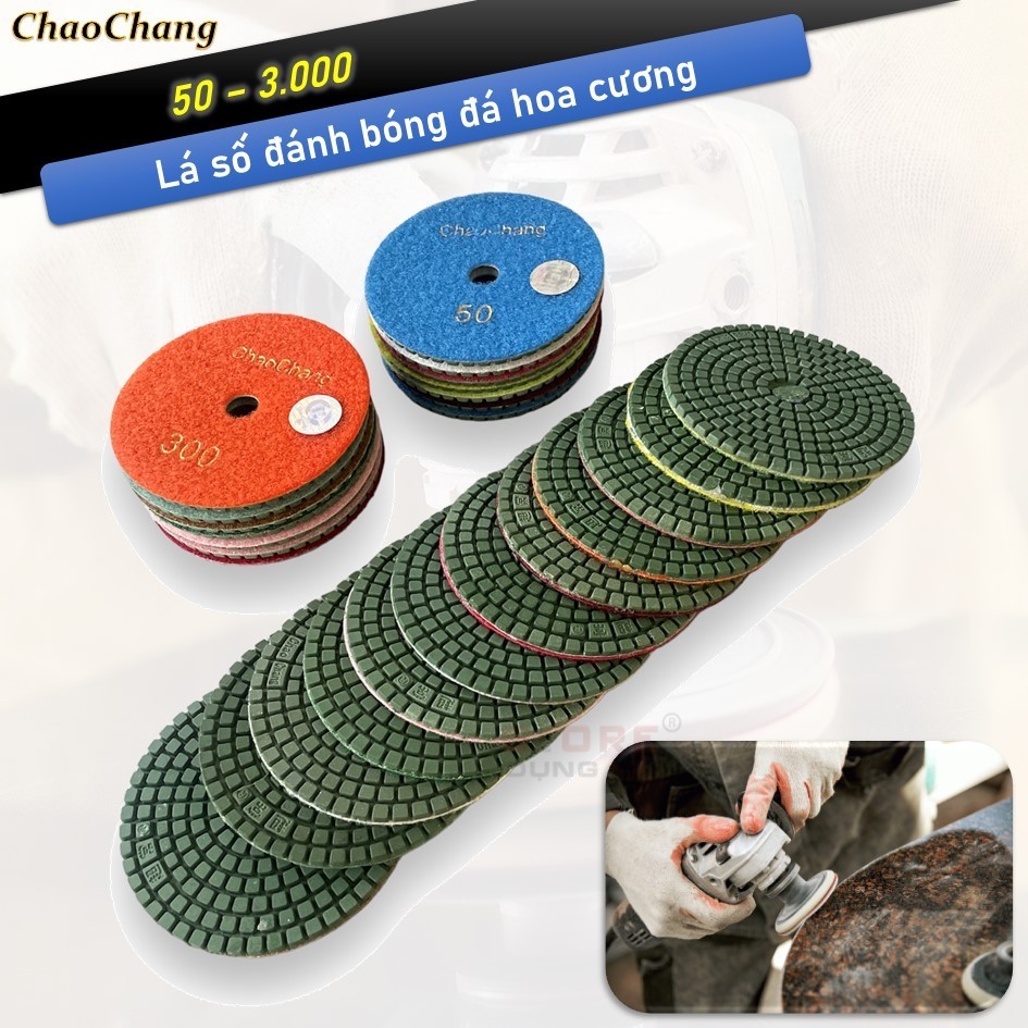 50-3000 Lá số đánh bóng đá hoa cương ChaoChang, nỉ đánh bóng đá, nỉ xu, đĩa mài mặt đá hoa cương gra