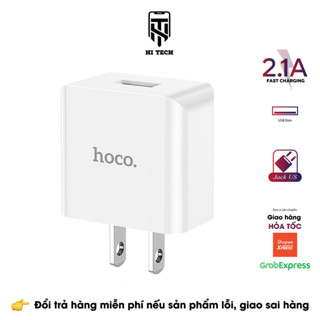Củ sạc 2 cổng chính hãng HOCO  5V / 2A 10w 100V-240V chân cắm dẹp dùng cho iphone samsung xiaomi.