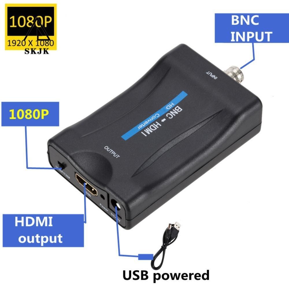 Bộ chuyển đổi tương thích SKJK BNC sang HDMI, Bộ chuyển đổi cáp tín hiệu BNC sang HDMI HDMI sang BNC