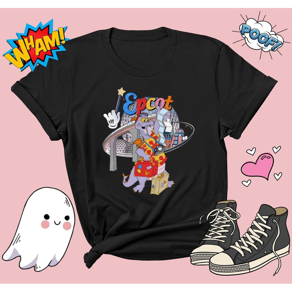 Retro Disney Hình Epcot Áo nam Unisex Áo Thun G673