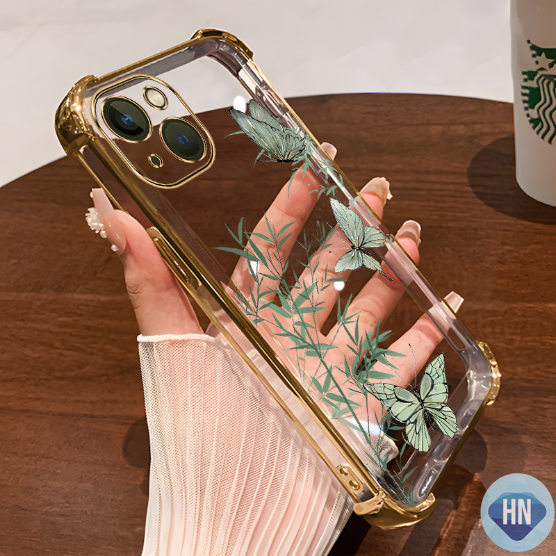 【 Gió Tươi Tự Nhiên 】 Ốp Lưng Cho iPhone 13 mini 13 14 15 14 Plus 15 Plus Ốp Điện Thoại Bamboo Grove