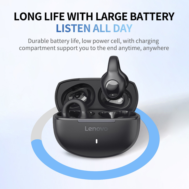 Tai nghe Lenovo EA420 Tai nghe không dây Bluetooth Tai nghe loại kẹp tai hình chữ U Bluetooth 5.4 Điều khiển cảm ứng Tuổi thọ pin dài có Mic | BigBuy360 - bigbuy360.vn