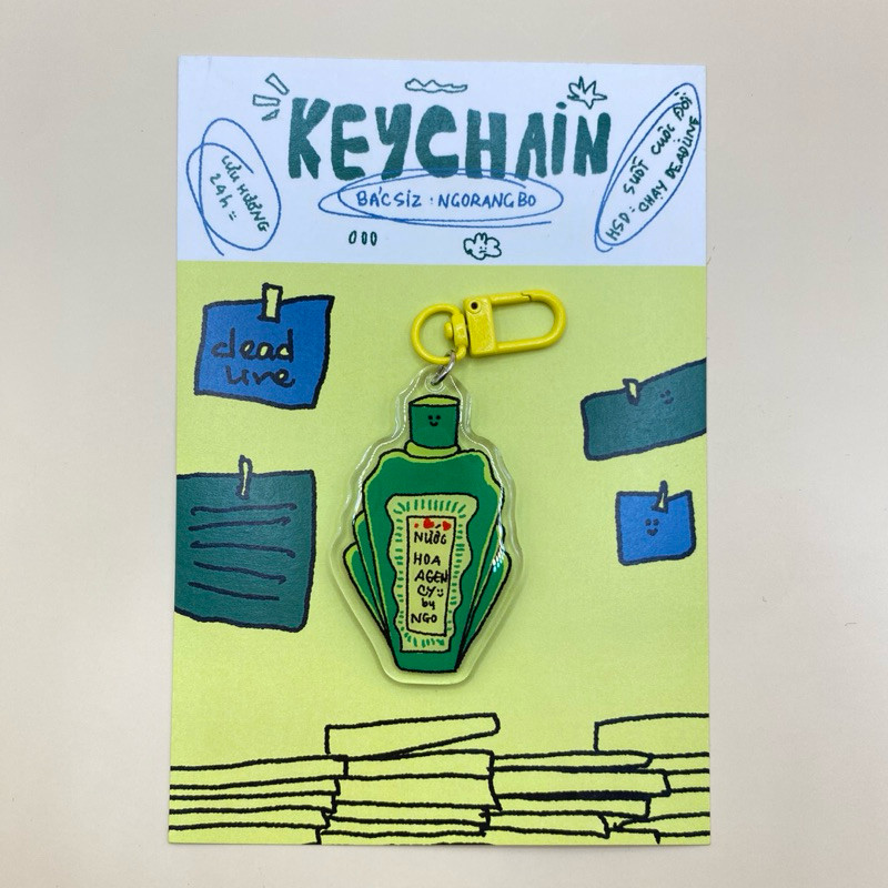 Keychain - Popsocket Iring griptok - Móc khóa nước hoa Agnecy - Giá Đỡ điện thoại dễ thương