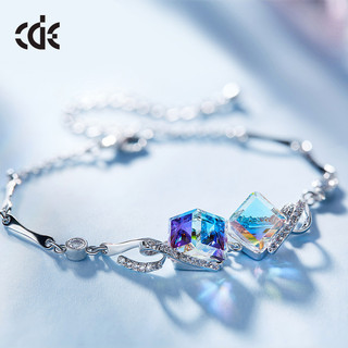 Xuyên biên giới Châu Âu Mỹ Cube Đường Pha Lê Vòng Tay Nữ Thời Trang Đơn Giản Phù Hợp Với Niche Thiết Kế Khối Rubik