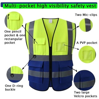 Phản Quang An Toàn Vest Tầm Nhìn Cao XXXL Xe Máy Áo Vest An Toàn Huỳnh Quang Tín Hiệu Cảnh Sát Dành Cho Nam Nữ