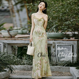 Chic váy Đầm váy nữ body đầm Hàn Phong Cổ điển Popular Fashion WLQ2440PNT 16Z240416