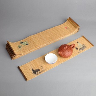 Chiếu mành tre, trúc trải lót ấm chén bàn trà đạo