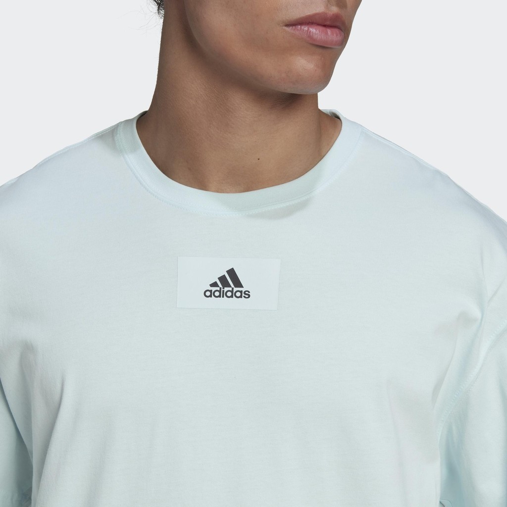 Adidas Phong cách sống Áo Thun Vai Rủ FeelVivid Essentials Nam Màu xanh da trời HK2858
