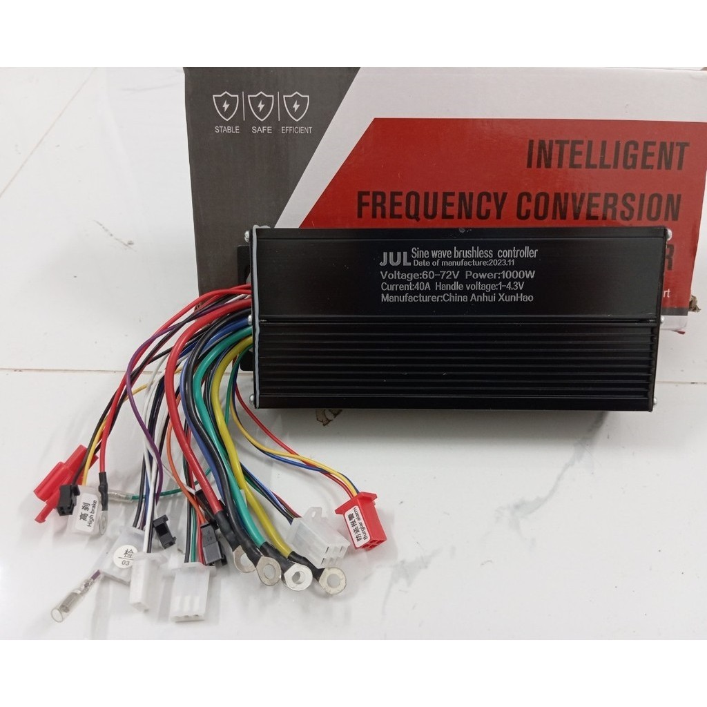 IC Điều tốc xe điện 60V 72V đa năng 3 in1 1000w màu đen sóng sin đi êm như xe điện - Mẫu mới màu đen