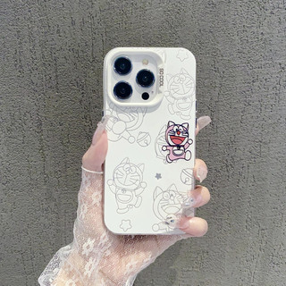 Ốp lưng imd đổi màu laser - mẫu doreamon cool - doreamon hồng - idm013