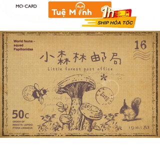 Hộp 46 tem dán kiểu cổ điển trang trí STI71 sticker dán phong cách vintage sổ, album, phong bì