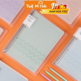 Sổ còng A4 Klong giấy caro/ kẻ ngang-line/ ruột chấm dot gird, ruột refill binder 6 tab phân trang Klong tùy chọn nhiều