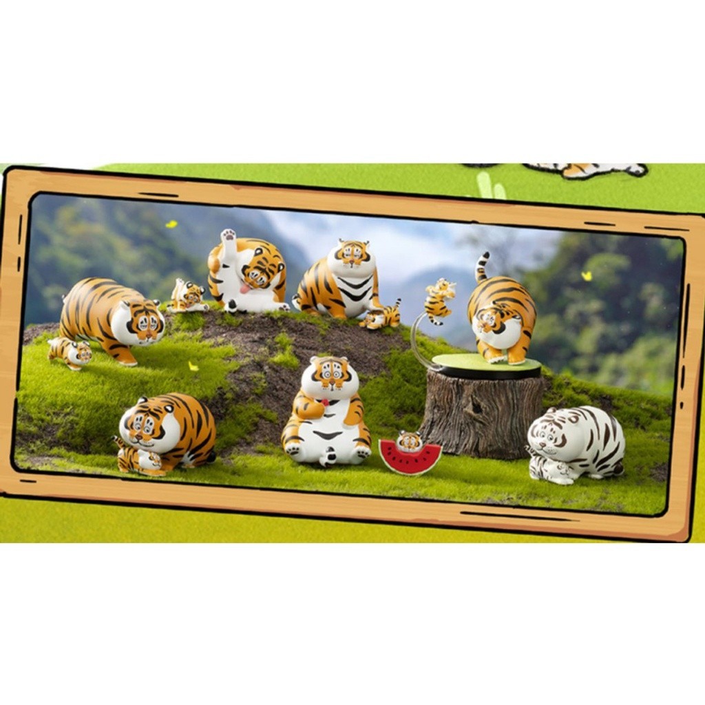 Chọn Bu2ma x 52Toys Panghu Fat Tiger & Baby Blind Box Series 2 Thẻ kiểm tra không đóng gói