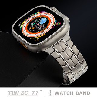Iwatch titan dây đeo kim loại cho iwatch ultra 49mm series s9 8 7 6 5 4 3 se thép không gỉ dây đeo đồng hồ nam 40 41 44 45mm uitra 2 dây đeo