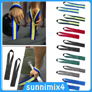 2x Dây nâng tạ Dây đai Deadlift Hỗ trợ tay cầm Hỗ trợ cổ tay Quấn cho thể hình