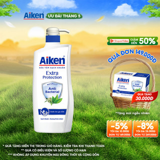 Aiken Sữa tắm Sạch khuẩn Chiết Xuất Trà Xanh Thiên Nhiên 850g