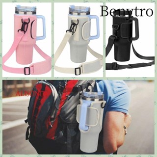 Benytro Vỏ bảo vệ cốc, Túi đựng bình nước thể thao màu trơn bằng vải Canvas, di động có dây đeo cốc đeo chéo 40oz Tay áo cốc chân không cho cốc 40oz ô tô