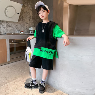 Bộ Đồ Ngắn Tay Bé Trai Mùa Hè Phù Hợp Với Trẻ Em Vừa Lớn Phong Cách Mới Mùa Hè Quần Áo Dạo Phố Trẻ Em Thể Thao Đẹp Trai Mỏng Thời Trang