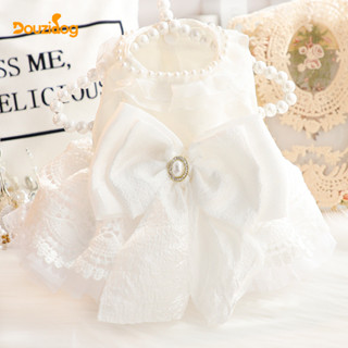 Quần Áo Cho Chó Mùa Xuân Mùa Hè Mỏng Phong Cách Công Chúa Mèo Váy Cưới Trắng Chó Nhỏ Teddy Thú Cưng Quần Áo