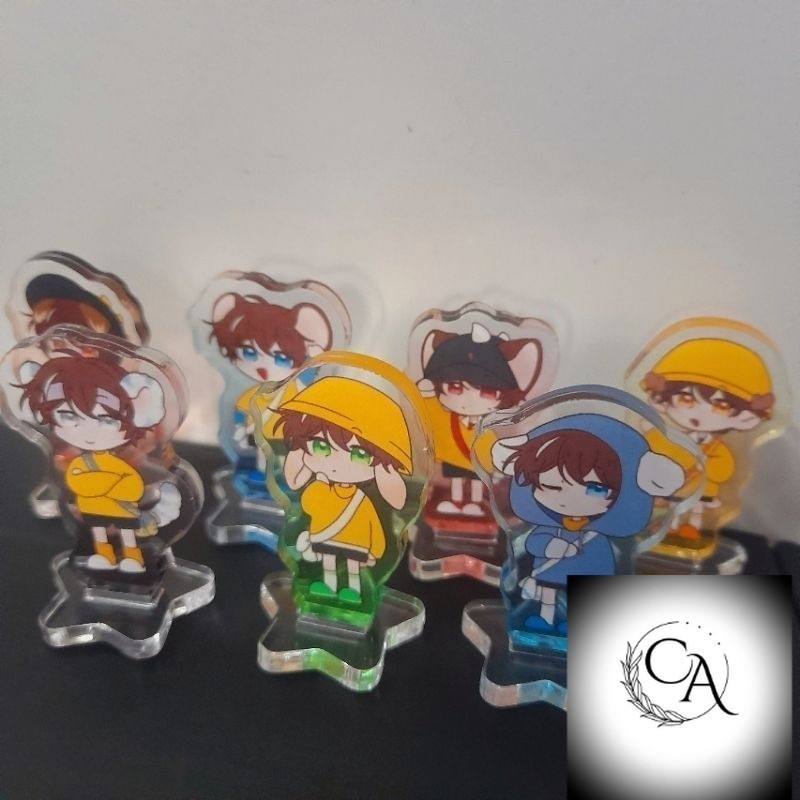 Mô hình standee hoạt hình Boboiboy 2 lớp 4cm kèm đế hình ngôi sao