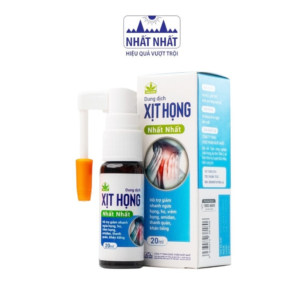 Xịt Họng Nhất Nhất - Giúp Giảm Ho, Giảm Đau Rát, Ngứa Họng - Chai 20 ml