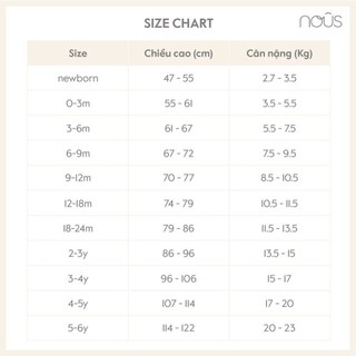 Nous Set 5 khăn sữa bamboo cho bé AW2023