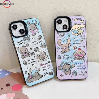 Tương Thích Cho OPPO Reno 11 10 Pro 11F 8T 8Z 7Z 4F 7 8 6 4 Lite 5 5K A5S AX5S A3S F11 Pro Vỏ Điện Thoại Cinnamoroll Màu Bạc Hai Lớp Chống Sốc