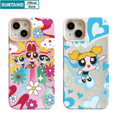 Suntaiho Ngộ nghĩnh Dễ Thương Vỏ Điện Thoại Họa Tiết Cô Gái Hoạt Hình Cho Iphone 15 14 12 13 11 Pro Max IP 7 8 Plus Iphon X Xs XR Xs Max Silicone Mềm Cao Cấp Chống Sốc Ốp Lưng