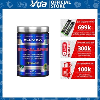 Allmax nutrition beta-alanine - tăng sức mạnh và sức bền cơ bắp, hỗ trợ phục hồi, chính hãng