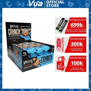 Bánh Warrior Crunch Protein Bar - Bổ sung Protein và thay thế bữa ăn hiệu quả - Chính Hãng