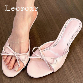 Leosoxs Giày Cao Gót Mũi Nhọn GIÀY SANDAL Thời Trang Mới 2023 Cho Nữ Chất lượng cao Phong cách Bảnh bao Nhẹ FGL2451QAC 22Z240528