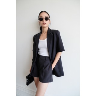 RUBIES Luna Blazer - Áo Khoác Blazer Nữ Dáng Suông Tay Ngắn