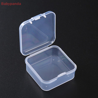 [Babypanda] 2 Chiếc Hộp Bảo Quản Trong Suốt Vuông Vật Dụng Nhỏ Hộp Đóng Gói Hộp Trang Sức Hạt Hộp Đựng Đồ Lặt Vặt Tổ Chức Dụng Cụ Câu Cá
