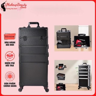 Cốp 4 tầng đựng mỹ phẩm. Cốp vali 4 tầng có nhiều tầng và bánh trượt di động chuyên nghiệp Trang điểm, Nail, Phun Xăm