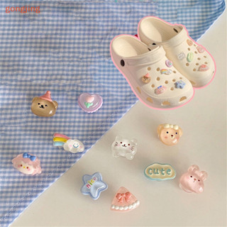 10 Chiếc Mưa Gấu Lỗ Giày CH Phụ Kiện Khóa Giày Dễ Thương Động Vật Nhỏ Giày Hoa DIY Giày Trang Trí VN